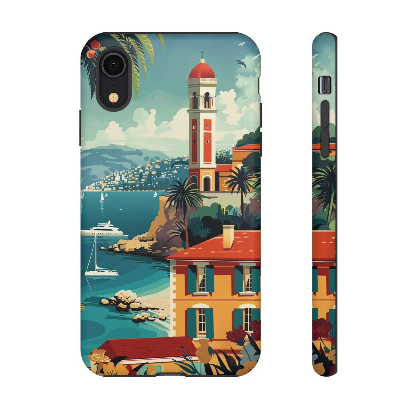 Midcentury French Riviera Landscape Painting Phone Case