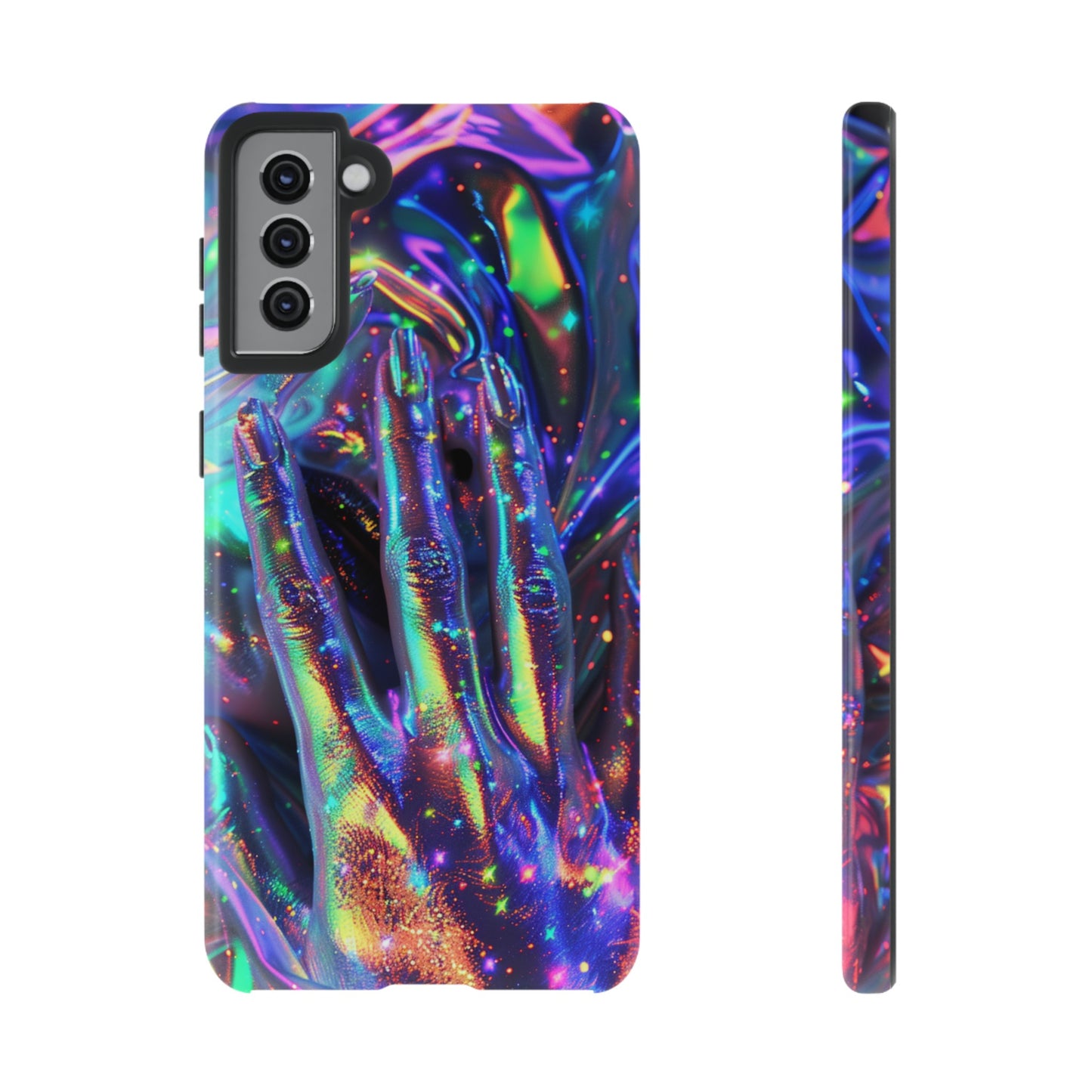 Marbled opalescent Holographic Print Phone Case