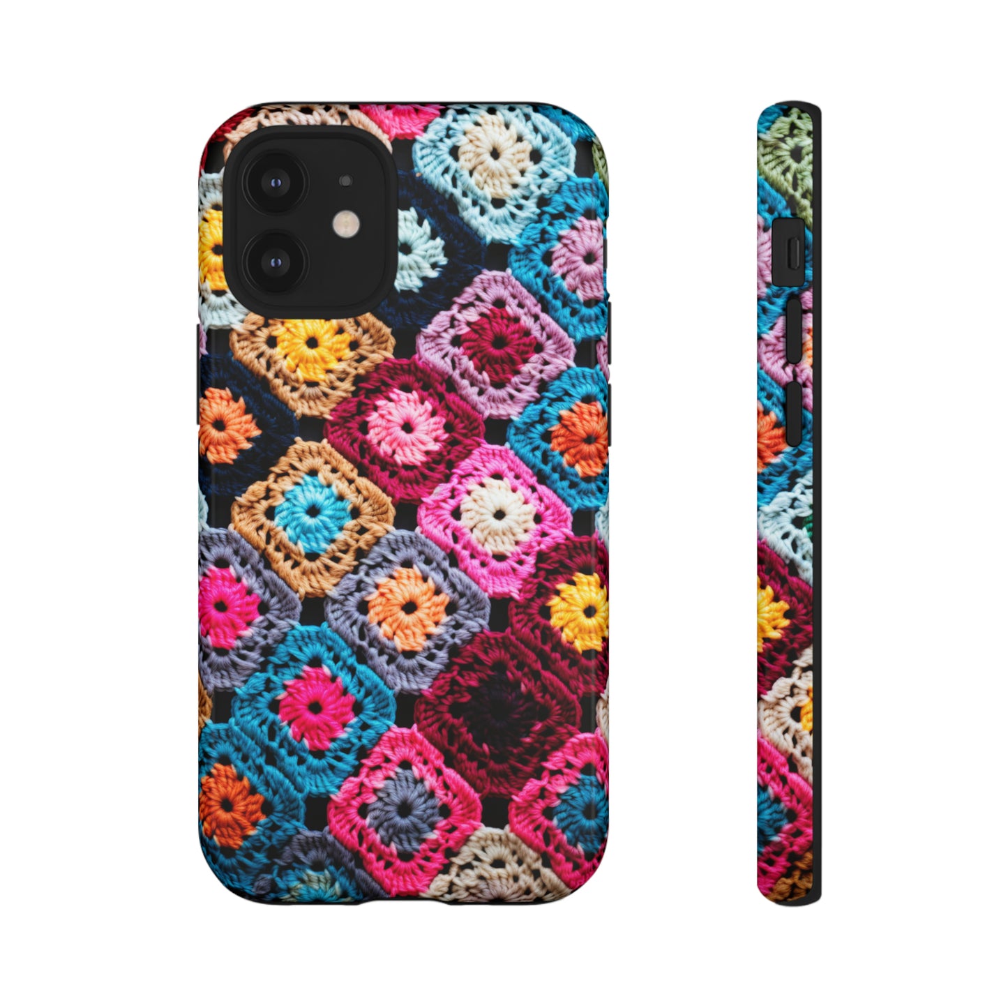 Vintage Floral Crochet Blanket Knit Look Phone Case