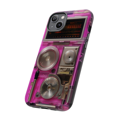 Cyberpunk Techno Gadget Walkman: Retro-Futuristic Premium Tough Phone Case | Iconic Style for iPhone, Samsung Galaxy, and Google Pixel