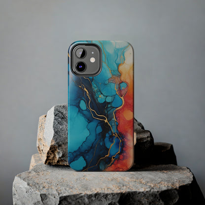 Marbled Watercolor iPhone Case | Embrace the Mesmerizing Multicolor Art