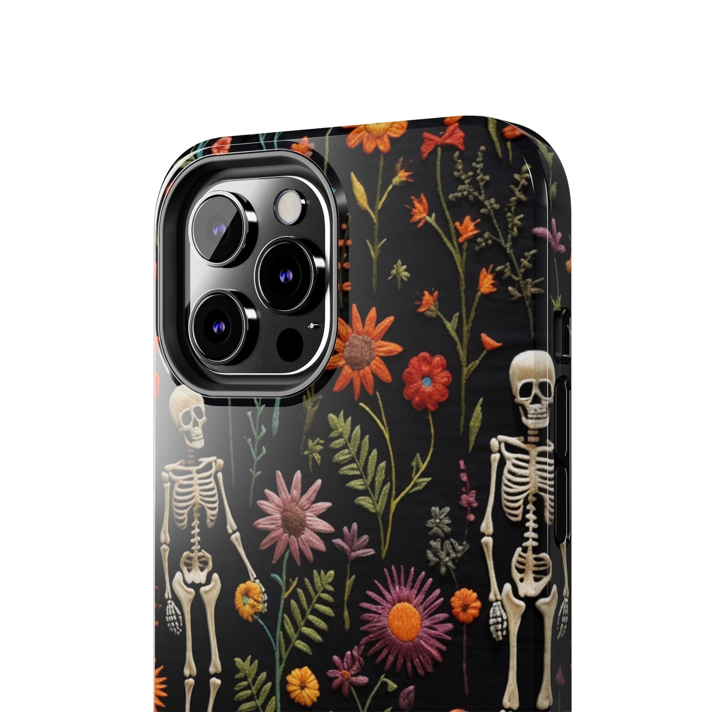 Skeletons in the garden Halloween Embroidery Phone Case