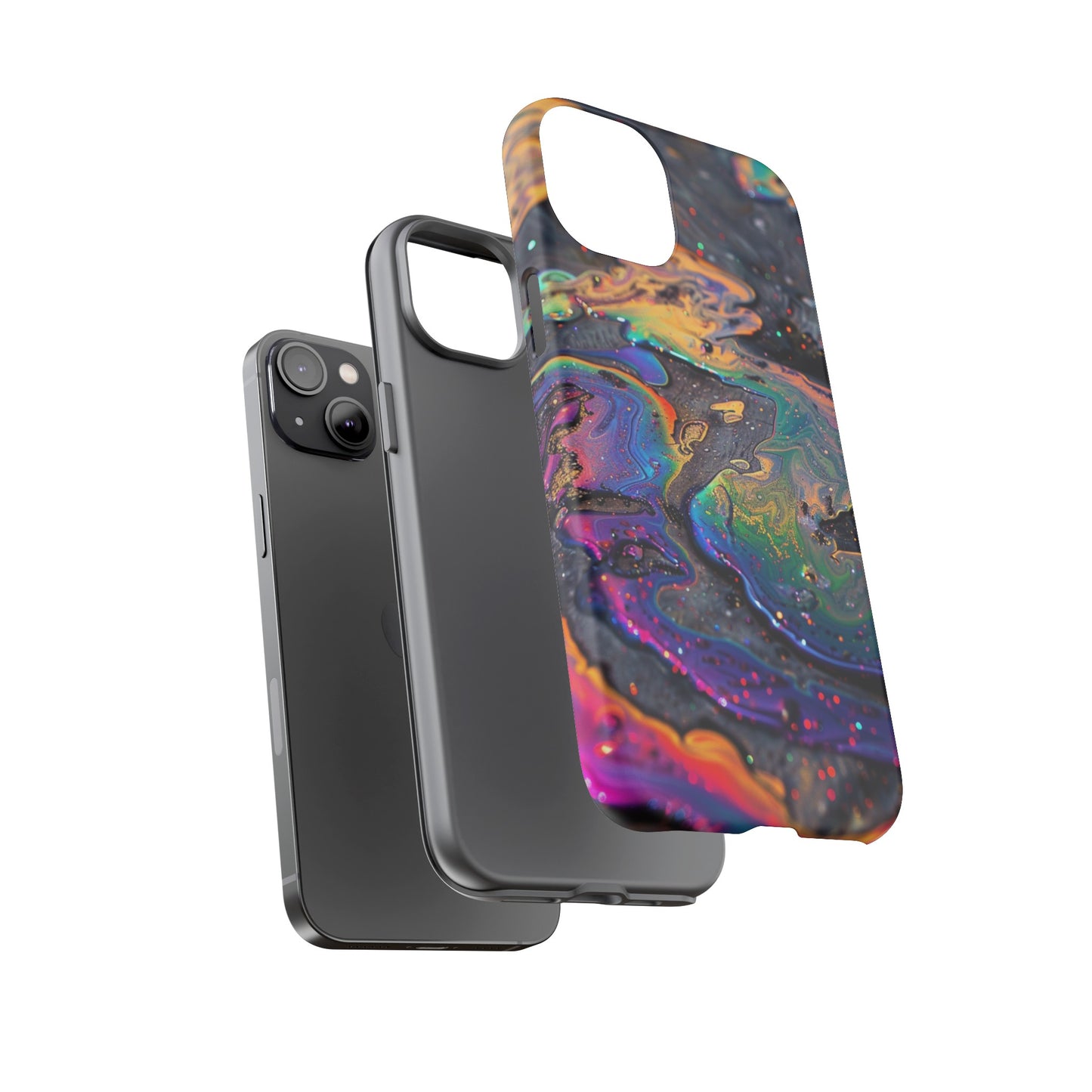 Opalescent Marbled Holographic Print Phone Case