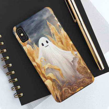 Ghost of Halloween Fall Pumpkins iPhone Case | Embrace the Spooky Autumn Vibes