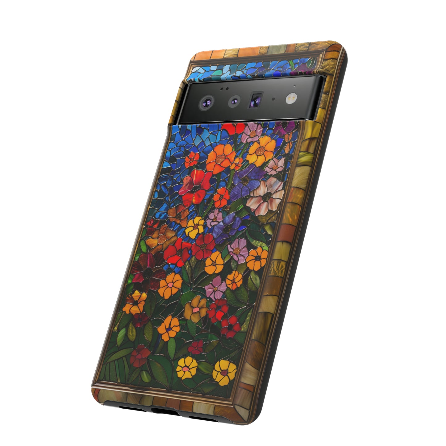 Gustav Klimt Style Flower Garden Painting Phone Case for iPhone 15, 14, Pro Max, 13, 12 & Samsung Galaxy S23, S22, S21, Google Pixel