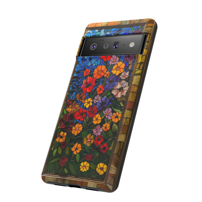 Gustav Klimt Style Flower Garden Painting Phone Case for iPhone 15, 14, Pro Max, 13, 12 & Samsung Galaxy S23, S22, S21, Google Pixel