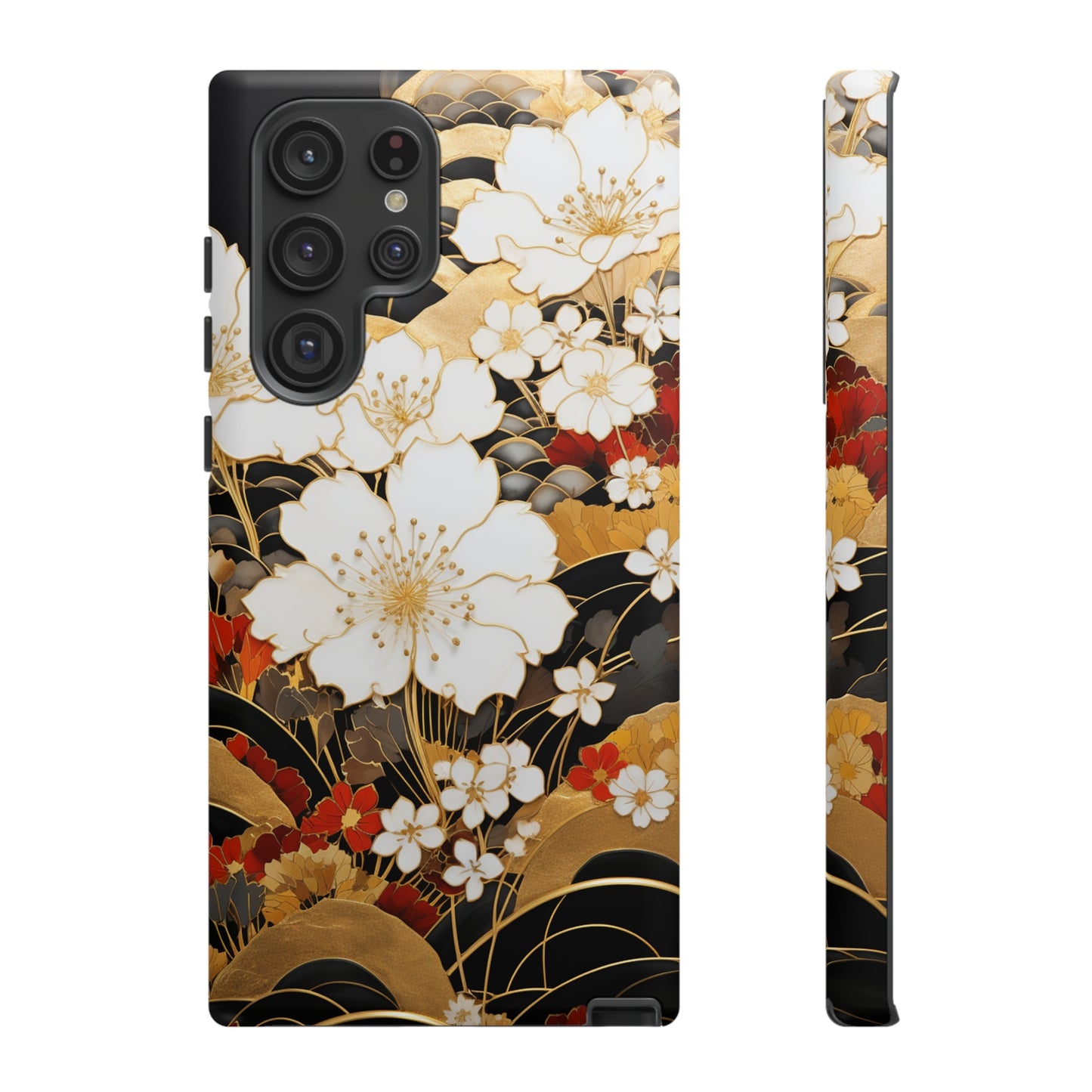 Chiyogami Floral Tough iPhone Case Galaxy S23 S22 S21 S20 Plus Ultra | Iphone 14 13 12 11 8 Pro Max Mini | Pixel 7 6 Pro 5 | Japanese Boho