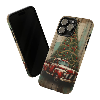 Classic Red Pickup Truck Christmas Phone Case