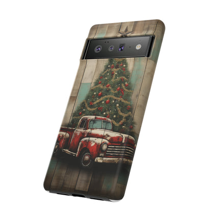 Classic Red Pickup Truck Christmas Phone Case