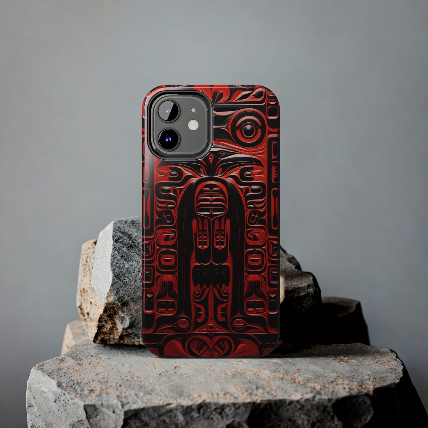 Raven Totems: Northwest Native American Carving | Heritage iPhone Case