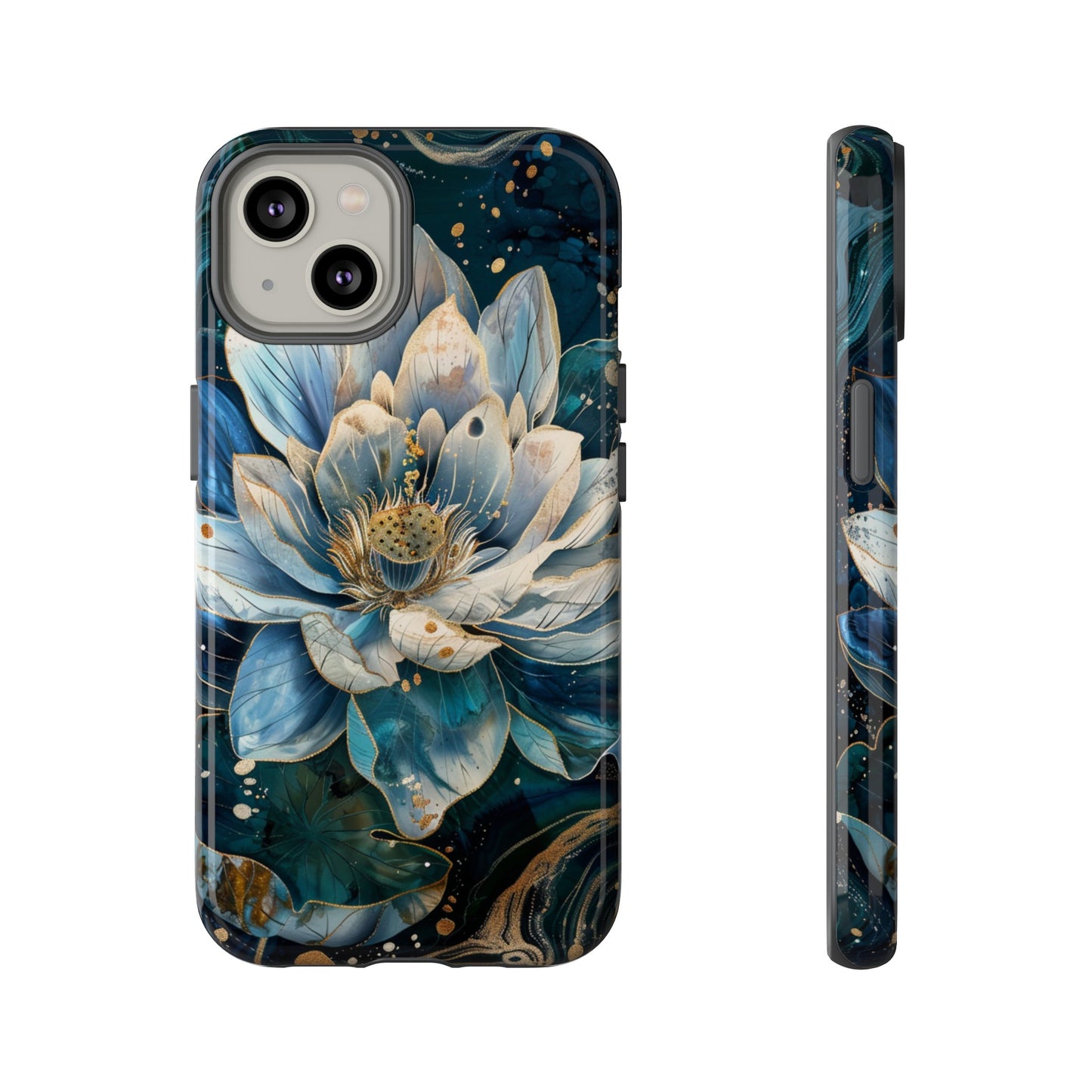 Zen Stained Glass Lotus Floral Design Phone Case