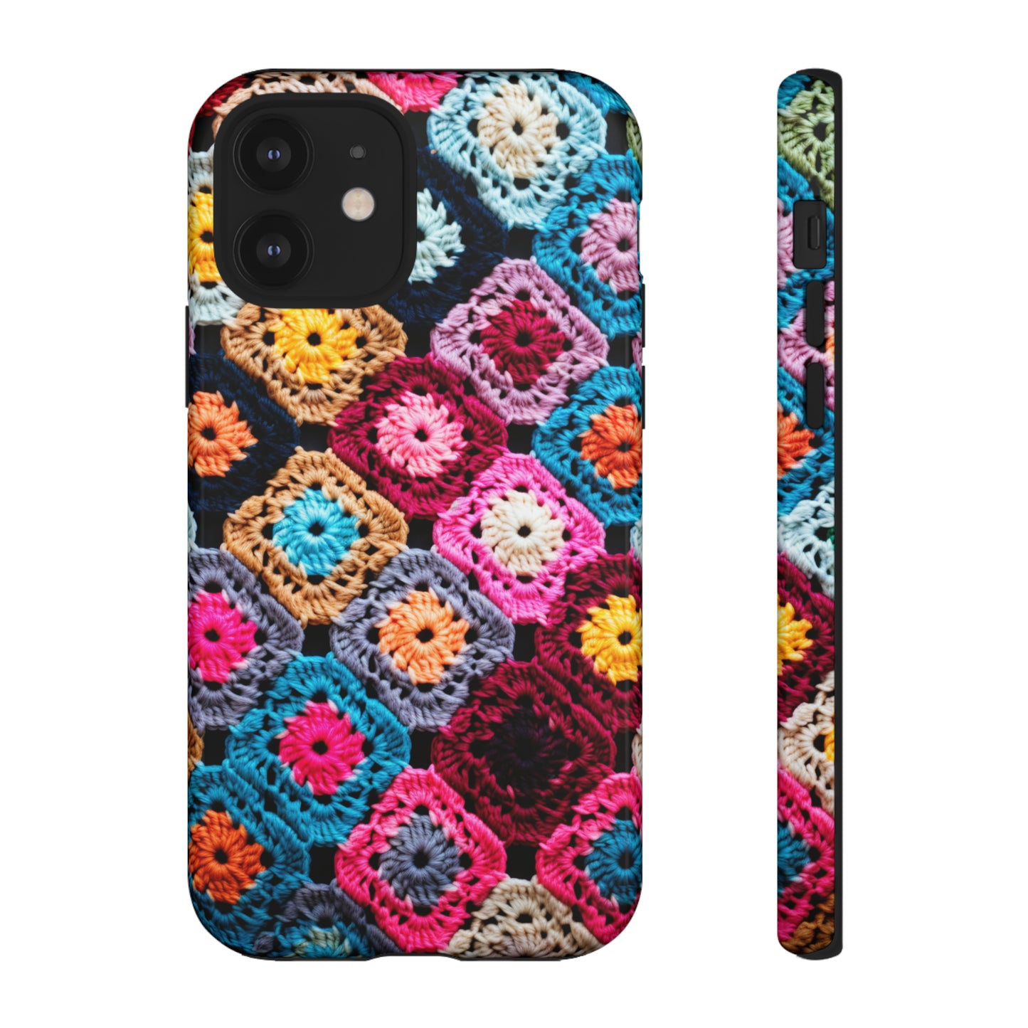 Vintage Floral Crochet Blanket Knit Look Phone Case