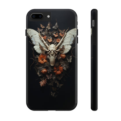 Deadhead Moth Gothic Dark Academia iPhone Case | Spooky Skull Mysterious Elegance