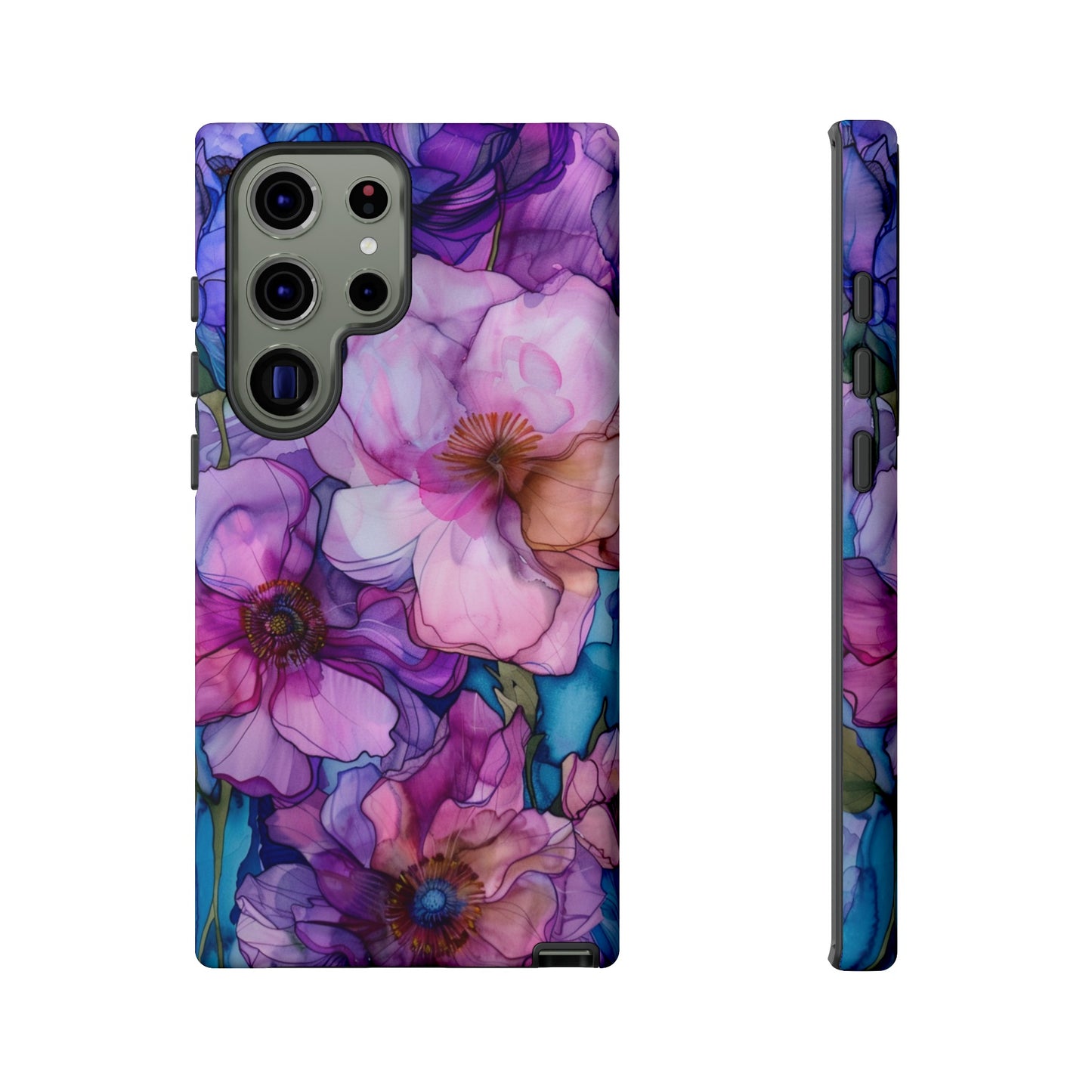 Purple Flower Stained Glass Phone Case