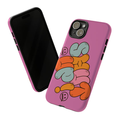 Shut Up Phone Case | Warm Retro Psychedelic Colors | For iPhone, Pixel, Samsung