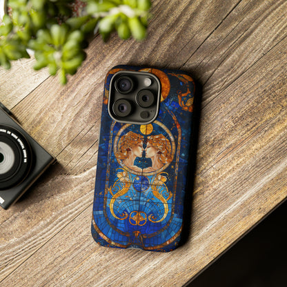 Gemini Astrology Stained Glass Phone Case