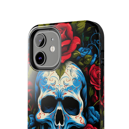 Skull and Roses iPhone Case | Edgy Elegance and Timeless Beauty