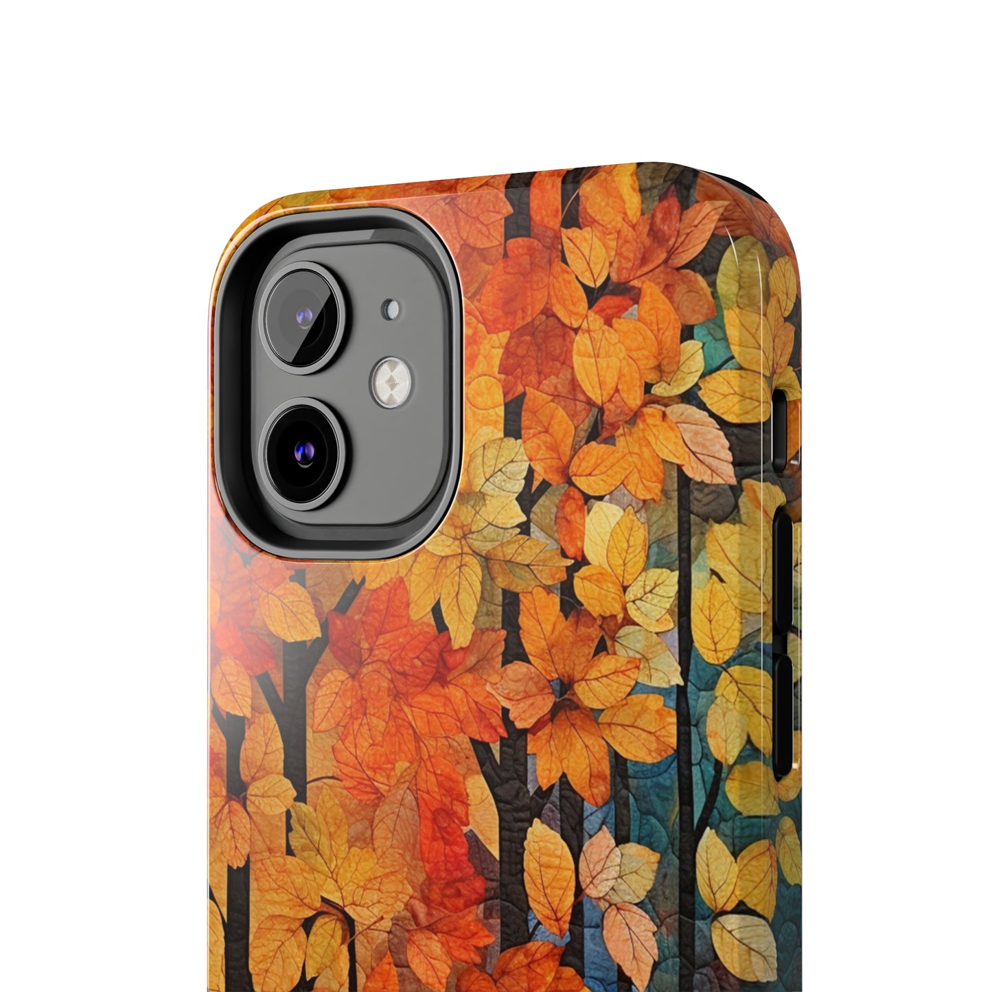 Autumn iPhone 15 Case, Forest Embroidered Style Phone Case | Cottagecore Fairytale Design | iPhone & Samsung | Boho Retro Vibe