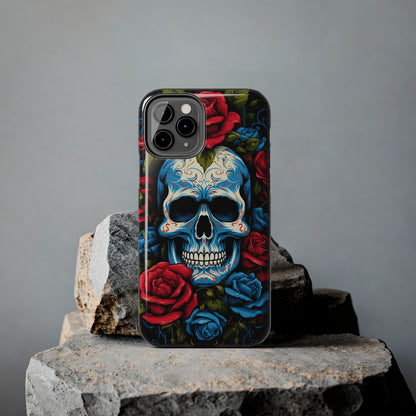 Skull and Roses iPhone Case | Edgy Elegance and Timeless Beauty