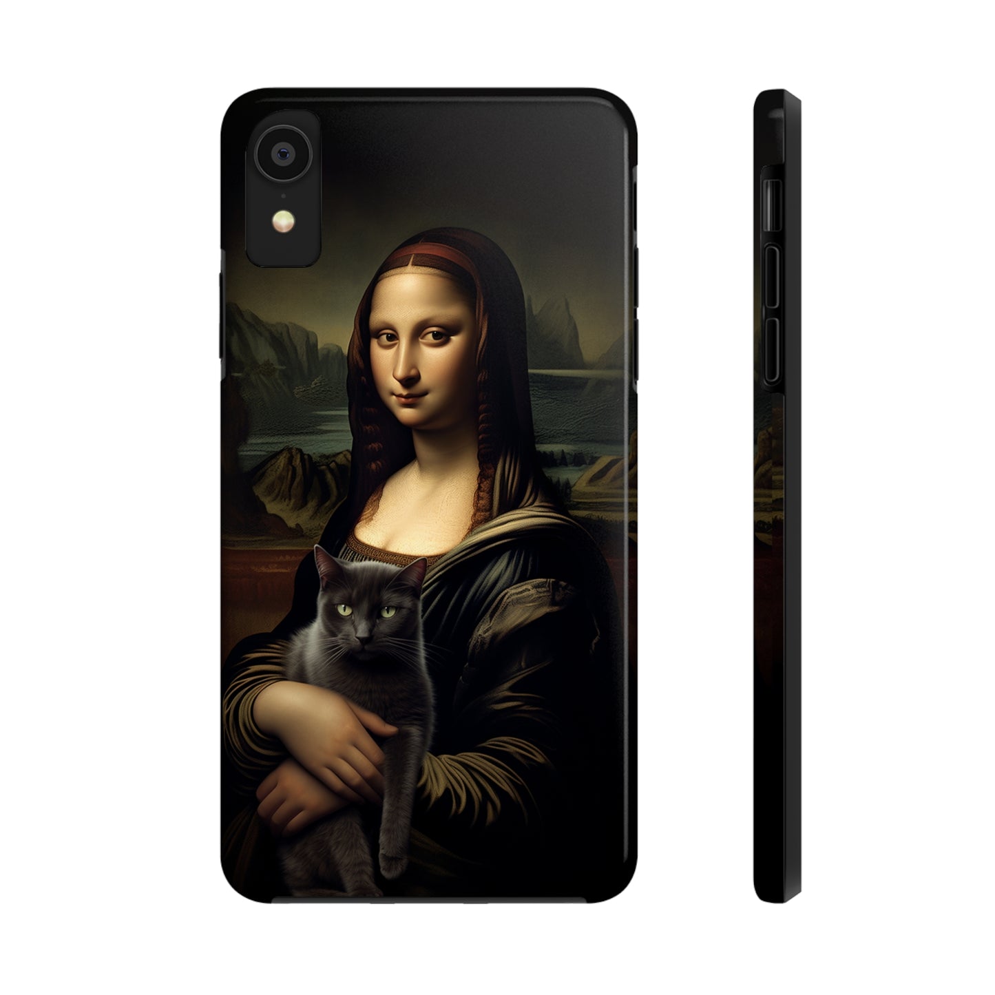 Mona Lisa with Cat iPhone Case | Art Phone Cases