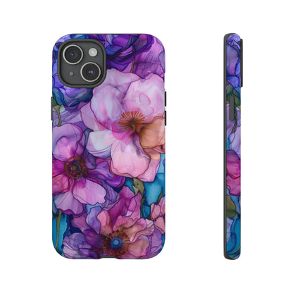 Purple Flower Stained Glass Phone Case