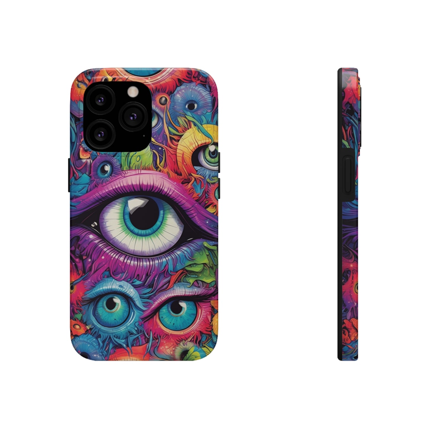 Psychedelic Eyeballs Phone Case for iPhone | Embrace a Trippy Visual Experience with Reliable Protection