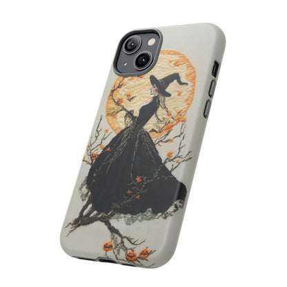 Halloween Witch Autumn iPhone Case, Embroidered Style