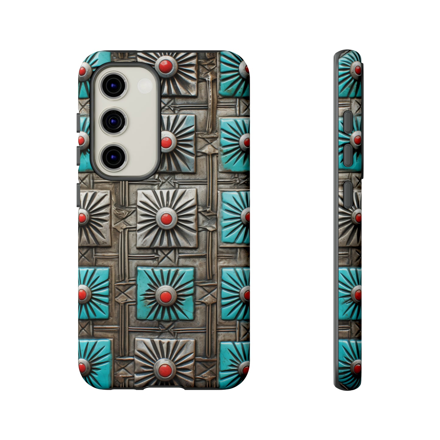 Vintage Navajo Native American Turquoise Concho Phone Case for iPhone 15, 14, 13, 12, 11 Pro Max, 14 Plus, iPhone XS Max, iPhone XR, iPhone 7, 8, 14, 15 Plus, SE