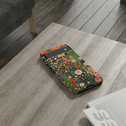 Gustav Klimt Style Flower Garden Painting Phone Case