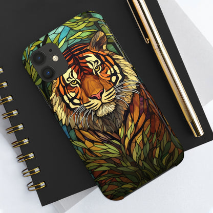 Tiger Stripes Stained Glass Jungle iPhone Tough Case | Unleash Your Wild Side with Exquisite Design and Reliable Protection