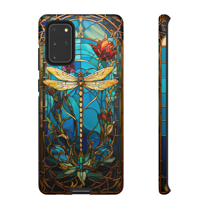 Vintage Art Nouveau Stained Glass Dragonfly Phone Case