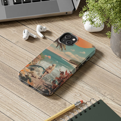 A Day at the Beach iPhone Tough Case | Embrace the Serenity of Coastal Living with Reliable Protection