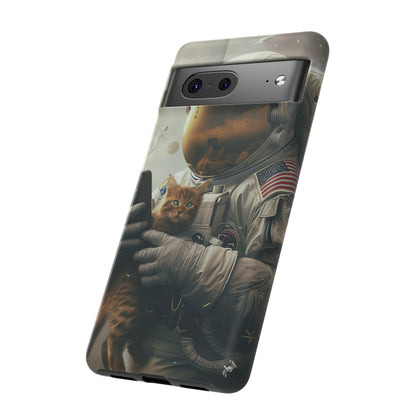 The Astronaut and the Cat Phone Case