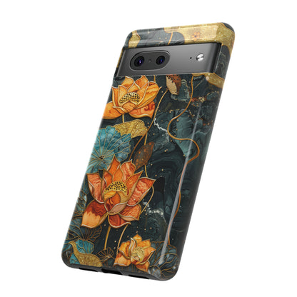 Chiyogami Floral Scroll Work Phone Case