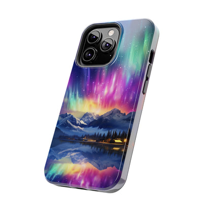 Celestial Dance: Aurora Borealis Sky Rainbow | Magical iPhone Case for Astral Admirers