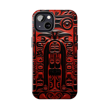 Raven Totems: Northwest Native American Carving | Heritage iPhone Case