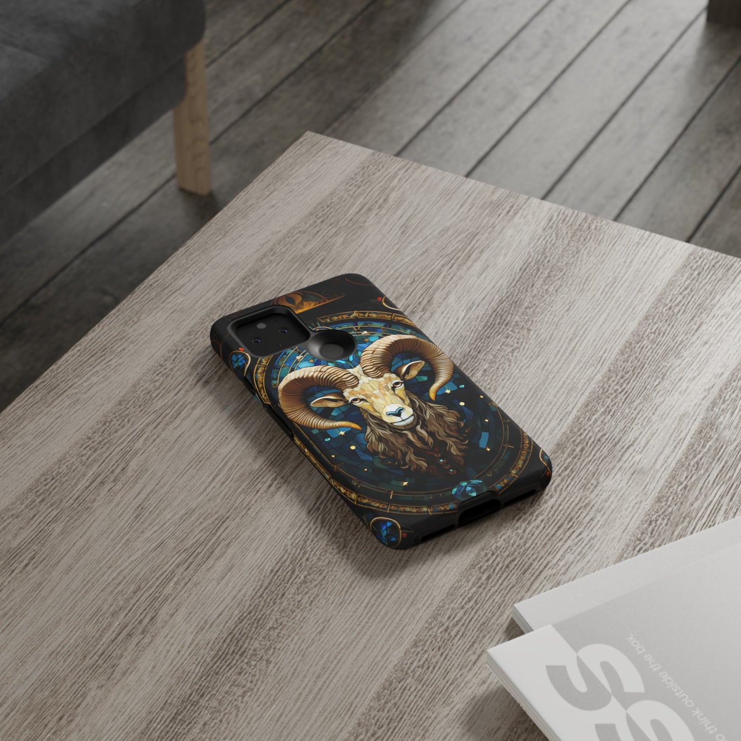 Aries Astrology Stained Glass Design Phone Case