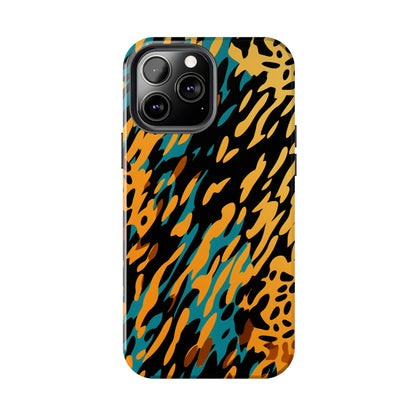 Luxury Leopard & Retro Magic Zebra: The Ultimate Wild Duo iPhone Case