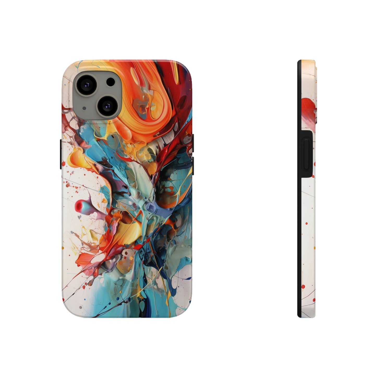 Abstract Color Splash iPhone Tough Case | Boldly Express Your Style with Enhanced Protection