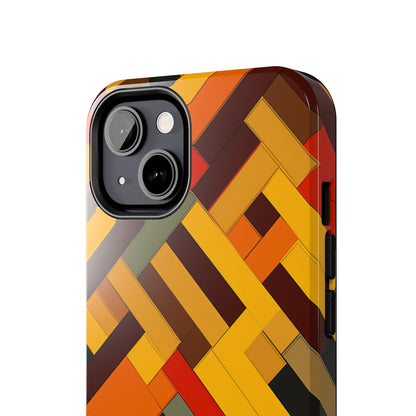 iPhone Tough Case: Intricate & Durable - The Weave Geometric Art Pattern