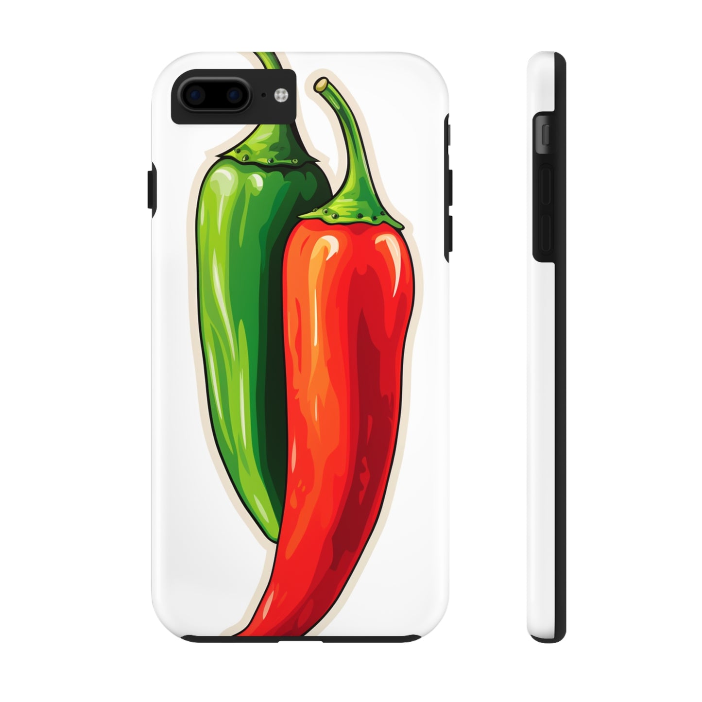 Green or Red Hot Chiles iPhone Case | New Mexico Fiery Flavors for Spice Lovers