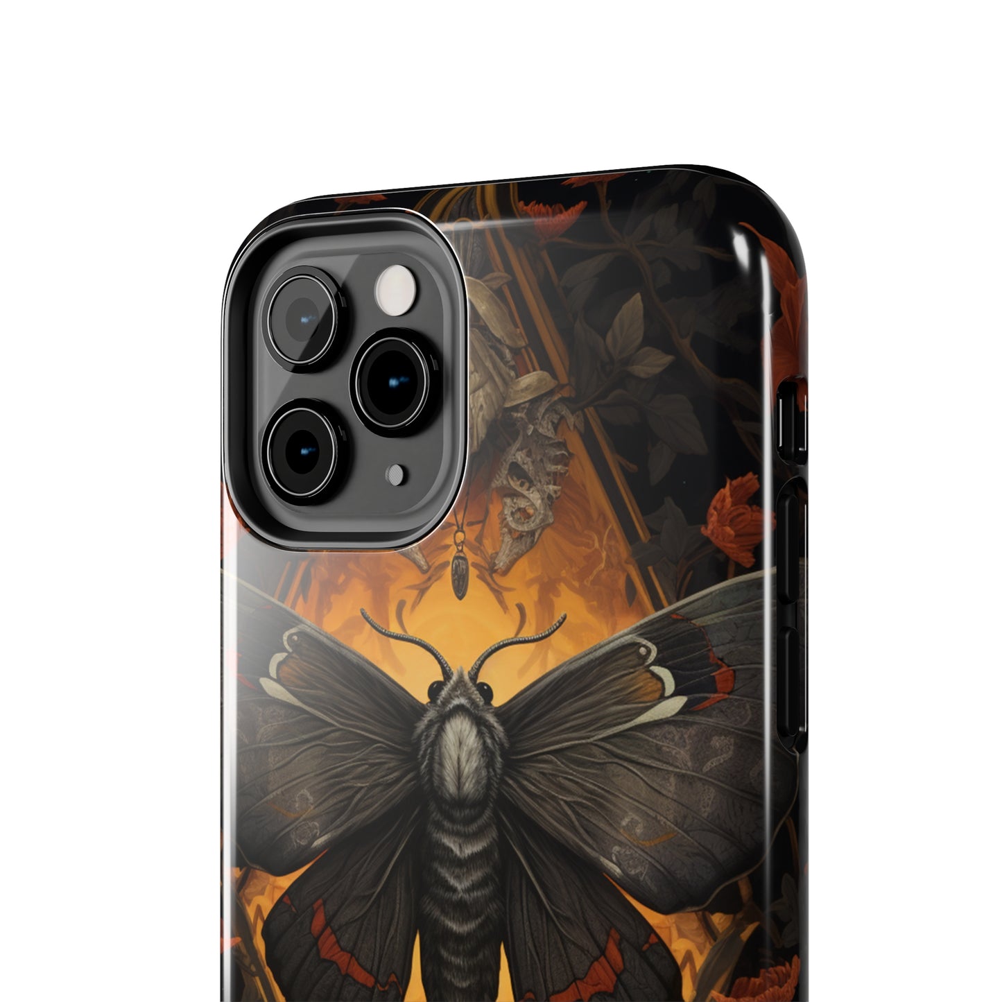 iPhone Case | Lost in Thought: Dark Academia Moth iPhone Tough Case