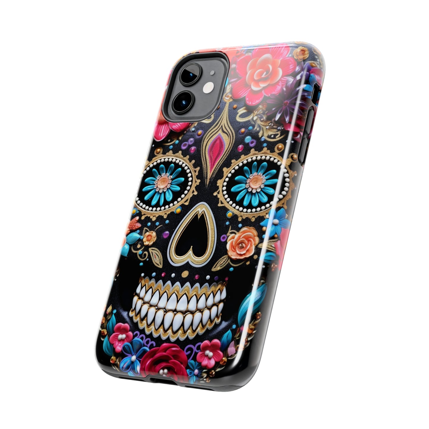 Sugar Skull iPhone Case | Celebrate Dia de los Muertos with Vibrant Elegance