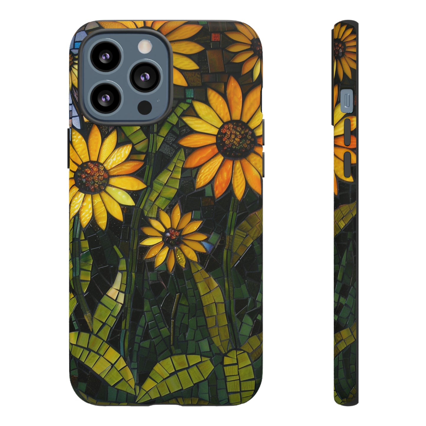 Yellow and Gold Daisy Mosaic Stained Glass Phone Case