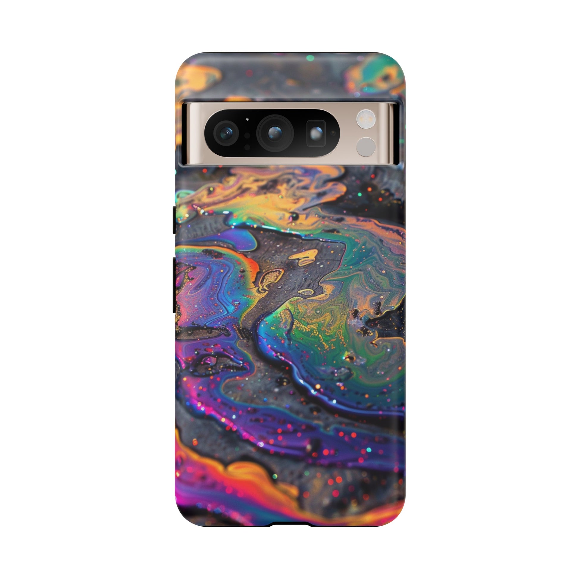 holographic marbled phone case for Google Pixel