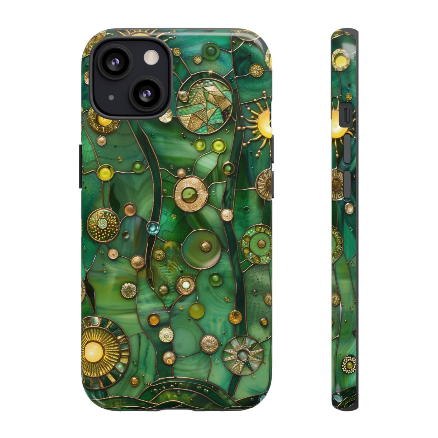 Green Celestial Stained Glass Mosaic Phone Case