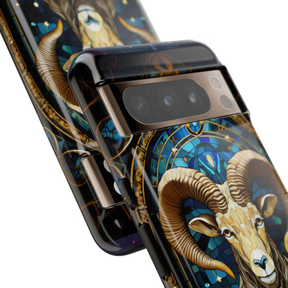 Aries Astrology Stained Glass Design Phone Case