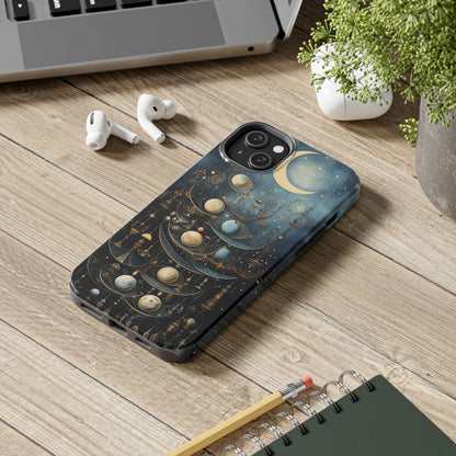 Esoteric Art Nouveau Moon Phases iPhone Case | Embrace the Mystical Beauty of Lunar Transitions