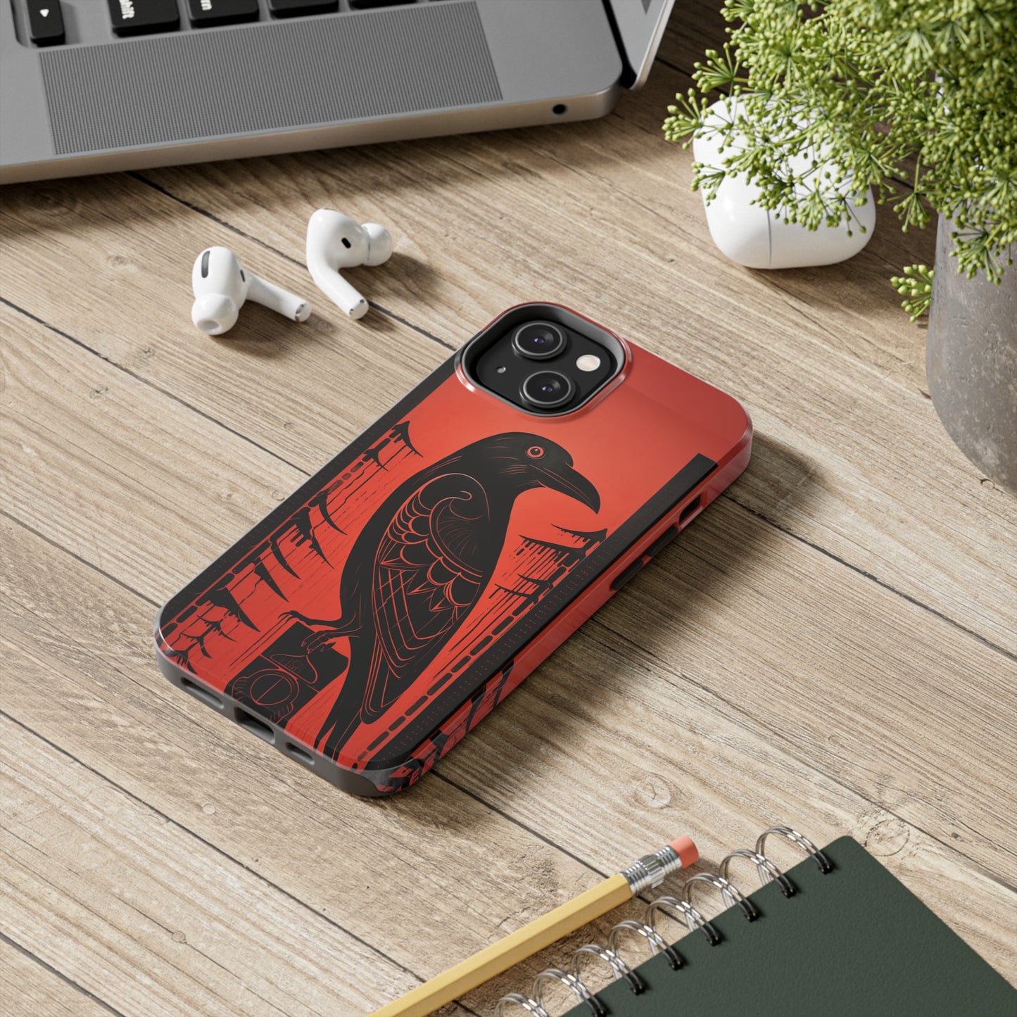 Mystic Totem: Northwest Native American Tribal Raven | Cultural Heritage iPhone Case