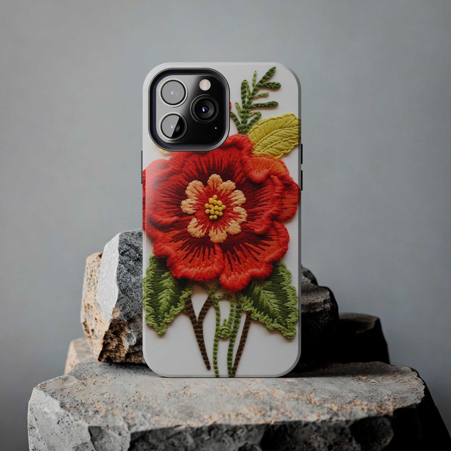 Floral Embroidery iPhone Case